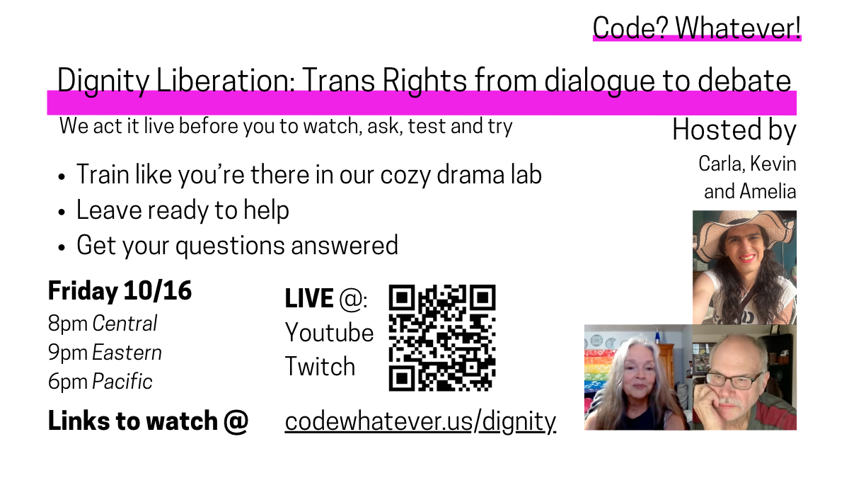 Dignity Liberation: Trans Rights in Schools Deep Canvassing Drama Lab