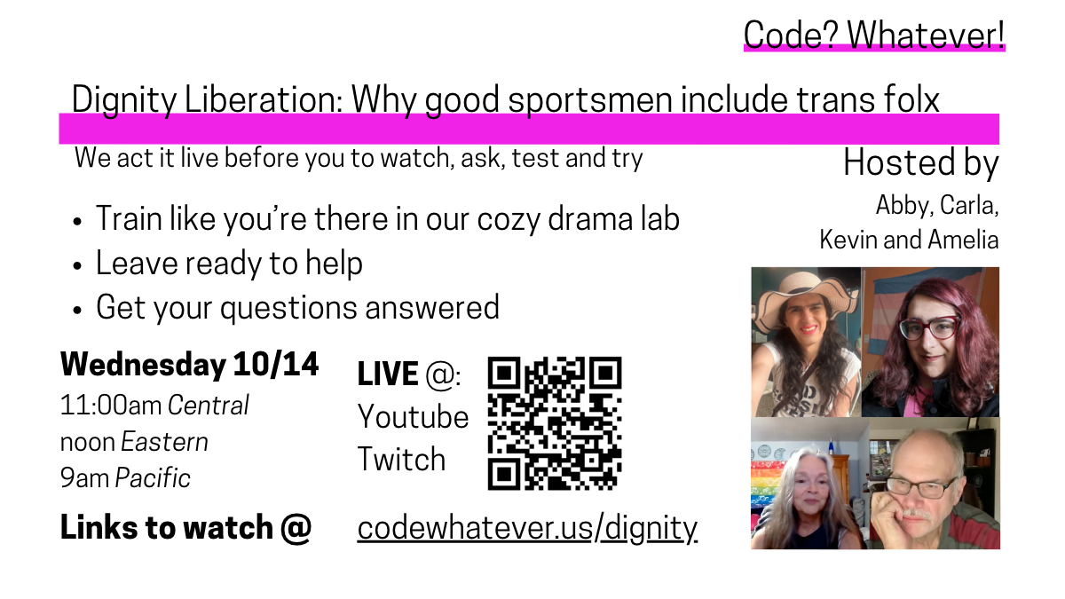 Dignity Liberation: Dignity Liberation: Why good sportsmen include trans folx